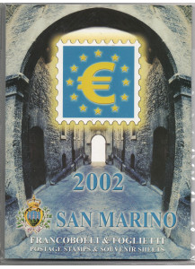 2002 - Libro Ufficiale San Marino Francobolli e Interi Postali